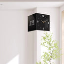 Reloj pared esquinero digital | Fecha y semana | Doble cara