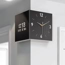 Reloj pared esquinero digital | Fecha y semana | Doble cara