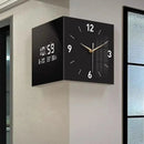 Reloj pared esquinero digital | Fecha y semana | Doble cara