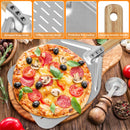Pala para Pizza de 12 pulgadas, pala para Pizza ligera de aleación de aluminio, pala para Pizza perforada antiadherente con mango de madera para pan y Pizza