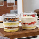 Vasos descartables 150/250ml | Ensalada o postre con tapa hermética