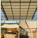 Parasol beige | Tela HDPE | Protección solar para terraza