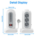 Regleta europea 9 tomas con USB-C | Cable 1.65m