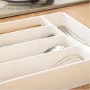 Organizador cubiertos 4/5 compartimentos | Bandeja cajón fácil limpieza