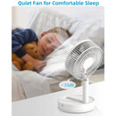Ventilador plegable 8 pulg | Oscilante 4 vel | Batería portátil