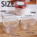 Vasos descartables 150/250ml | Ensalada o postre con tapa hermética