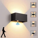 Lámpara LED exterior 24W | Sensor movimiento | IP65 negro/blanco