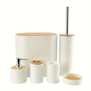 Set 6 accesorios baño blanco