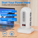 Regleta europea 9 tomas con USB-C | Cable 1.65m