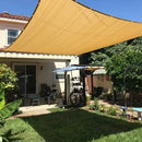 Parasol beige | Tela HDPE | Protección solar para terraza
