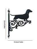 Soporte pared silueta perro salchicha | 25cm | Porta plantas
