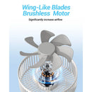 Ventilador plegable 8 pulg | Oscilante 4 vel | Batería portátil