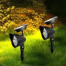 Pack 4 focos solares IP65 | LED jardín | Césped camino árbol