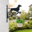 Soporte pared silueta perro salchicha | 25cm | Porta plantas