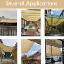 Parasol beige | Tela HDPE | Protección solar para terraza
