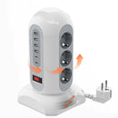 Regleta europea 9 tomas con USB-C | Cable 1.65m