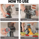 Rallador queso giratorio 3 en 1 | Manual | JT242 | Acero inox