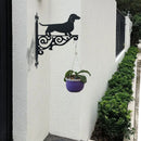 Soporte pared silueta perro salchicha | 25cm | Porta plantas