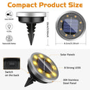Luces solares tierra IP65 | LED paisaje | Patio césped terraza