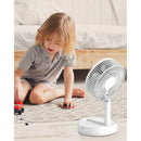Ventilador plegable 8 pulg | Oscilante 4 vel | Batería portátil