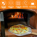 Pala para Pizza de 12 pulgadas, pala para Pizza ligera de aleación de aluminio, pala para Pizza perforada antiadherente con mango de madera para pan y Pizza